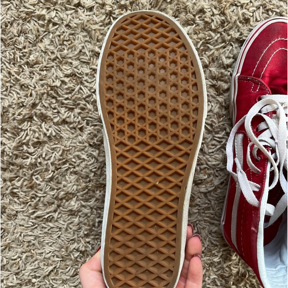 VANS SK8-HI Top Suede Skate Athletic Shoes Racing Red Men's Size 6.5Women's 7.5 - Picture 3 of 8